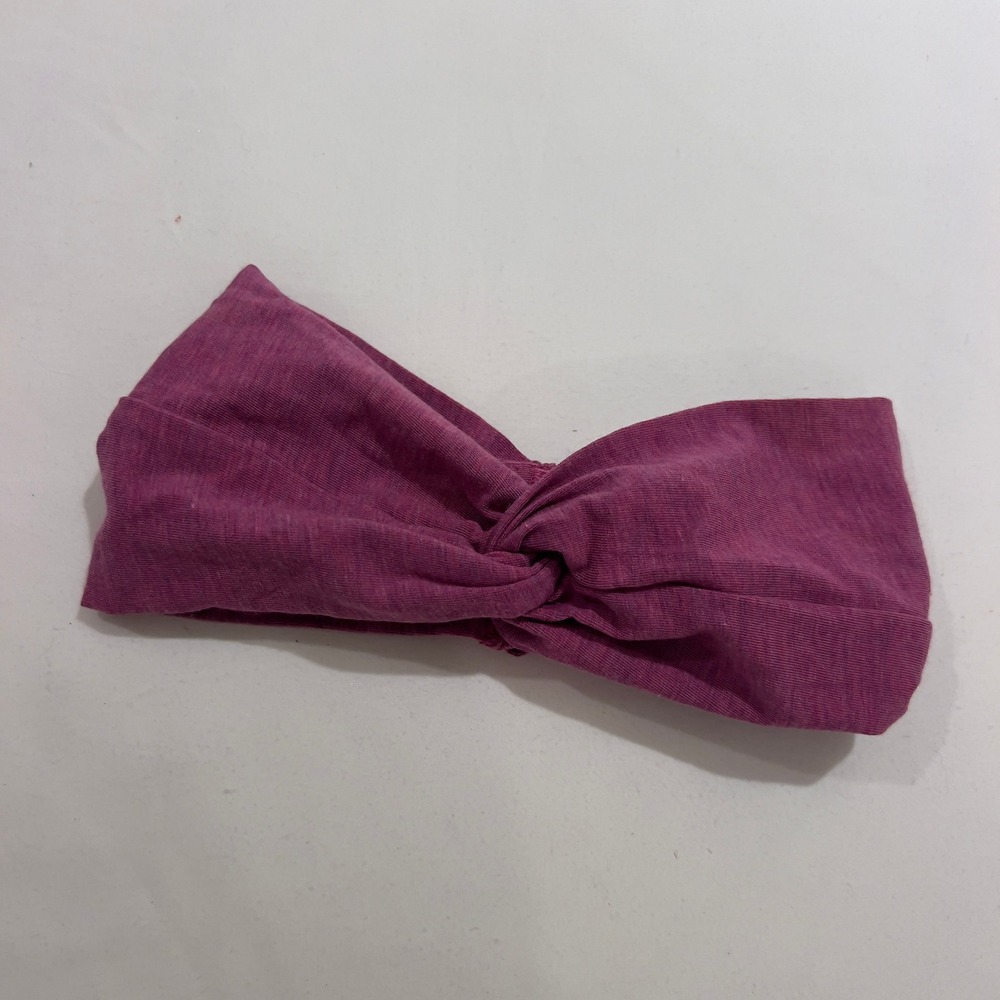 Lululemon Athletica Purple Heathered Knotted Headband Twist Front Yoga Hair Band